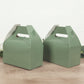 25 Pack Candy Gift Tote Gable Boxes, Dusty Sage Green Party Favor Treat Boxes - 6"x3.5"x7"