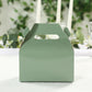 25 Pack Candy Gift Tote Gable Boxes, Dusty Sage Green Party Favor Treat Boxes - 6"x3.5"x7"
