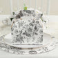 25 Pack Candy Treat Tote Boxes in French Toile Pattern - Matte Black and White Party Favor Gable Boxes, Cardstock Paper - 6"x3.5"x7"