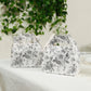 25 Pack Candy Treat Tote Boxes in French Toile Pattern - Matte Black and White Party Favor Gable Boxes, Cardstock Paper - 6"x3.5"x7"
