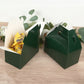 25 Pack Candy Gift Tote Gable Boxes, Hunter Emerald Green Party Favor Treat Boxes - 6"x3.5"x7"