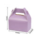 25 Pack Candy Gift Tote Gable Boxes, Matte Lavender Lilac Party Favor Treat Boxes - 6"x3.5"x7"