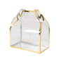 25 Pack Clear PVC Tote Gift Boxes with Gold Trim, Transparent Gable Candy Favor Boxes with Thank You Design - 6"x3.5"x7"