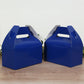 25 Pack Candy Gift Tote Gable Boxes, Royal Blue Party Favor Treat Boxes - 6"x3.5"x7"
