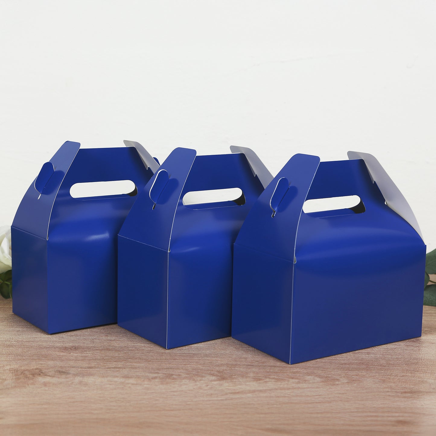 25 Pack Candy Gift Tote Gable Boxes, Royal Blue Party Favor Treat Boxes - 6"x3.5"x7"