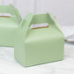 25 Pack Candy Gift Tote Gable Boxes, Matte Sage Green Party Favor Treat Boxes - 6"x3.5"x7"