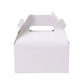 25 Pack | Classic White Party Favor Gift Tote Gable Box Bags, Candy Treat Boxes - 6"x3.5"x7"