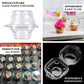 25 Pack | 4" Clear Disposable Single Cupcake Holder Containers, Plastic Individual Cupcake Boxes With Dome Lid