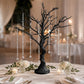 34" Black Manzanita Centerpiece Tree + 8 Acrylic Bead Chains