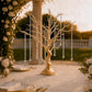 34" Metallic Gold Manzanita Centerpiece Tree + 8 Acrylic Bead Chains