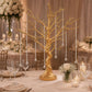 34" Metallic Gold Manzanita Centerpiece Tree + 8 Acrylic Bead Chains