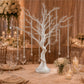 34" Metallic Silver Manzanita Centerpiece Tree + 8 Acrylic Bead Chains