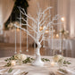 34" White Manzanita Centerpiece Tree + 8 Acrylic Bead Chains