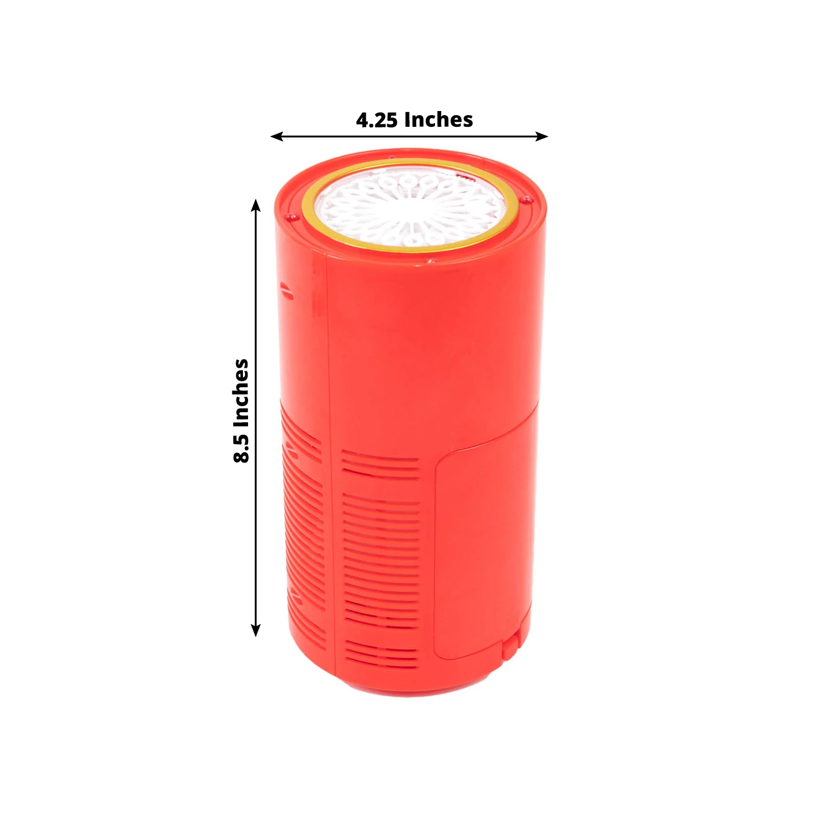 Red fireworks bubble machine with RGB lights and realistic sound.
