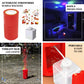 Red fireworks bubble machine with RGB lights and realistic sound.