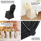 Black Ruched Swag Back Spandex Fitted Banquet Chair Cover With Foot Pockets