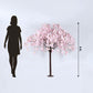 Blush Artificial Cherry Blossom Wishing Tree, 5ft Silk Sakura Flowers Fake Tree Wedding Decor With Detachable Metal Base