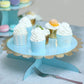 13" 1-Tier Light Blue Gold Cardboard Cupcake Dessert Cake Stand Holder