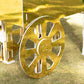 Candy Cart 6ft Gold Mirrored Display Stand with Wheels and Shelf, Dessert Cart for Event Decor