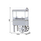 6ft White Dessert Cart Display Stand with Wheels for Party Decorated Candy Cart for Birthdays Weddings