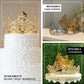 Matte gold metal princess crown cake topper for wedding decor.