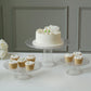Clear plastic stackable cupcake pedestal display stands for desserts, 9", 11", 15".
