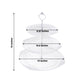 3-Tier Clear Plastic Cupcake Tower Stand with Silver Embossed Baroque Rim, 13" Round Cake Dessert Holder Display Stand Tiered Serving Tray with Top Handle