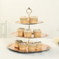 3-Tier Metallic Gold Plastic Cupcake Tower Stand with Embossed Baroque Rim, 13" Rustic Round Cake Dessert Holder Display Stand Tiered Serving Tray with Top Handle