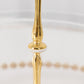 14" Clear 3-Tier Plastic Dessert Display Stand With Gold Beaded Rim, Round Cupcake Tower Tea Party Serving Platter With Top Handle