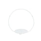 Whitewash metal floral hoop cake stand with beaded wooden base.