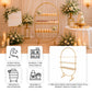 6.5ft 3-Tier Gold Metal Arch Cake Display Stand, Floor Standing Oval Cupcake Dessert Stand Shelf Rac