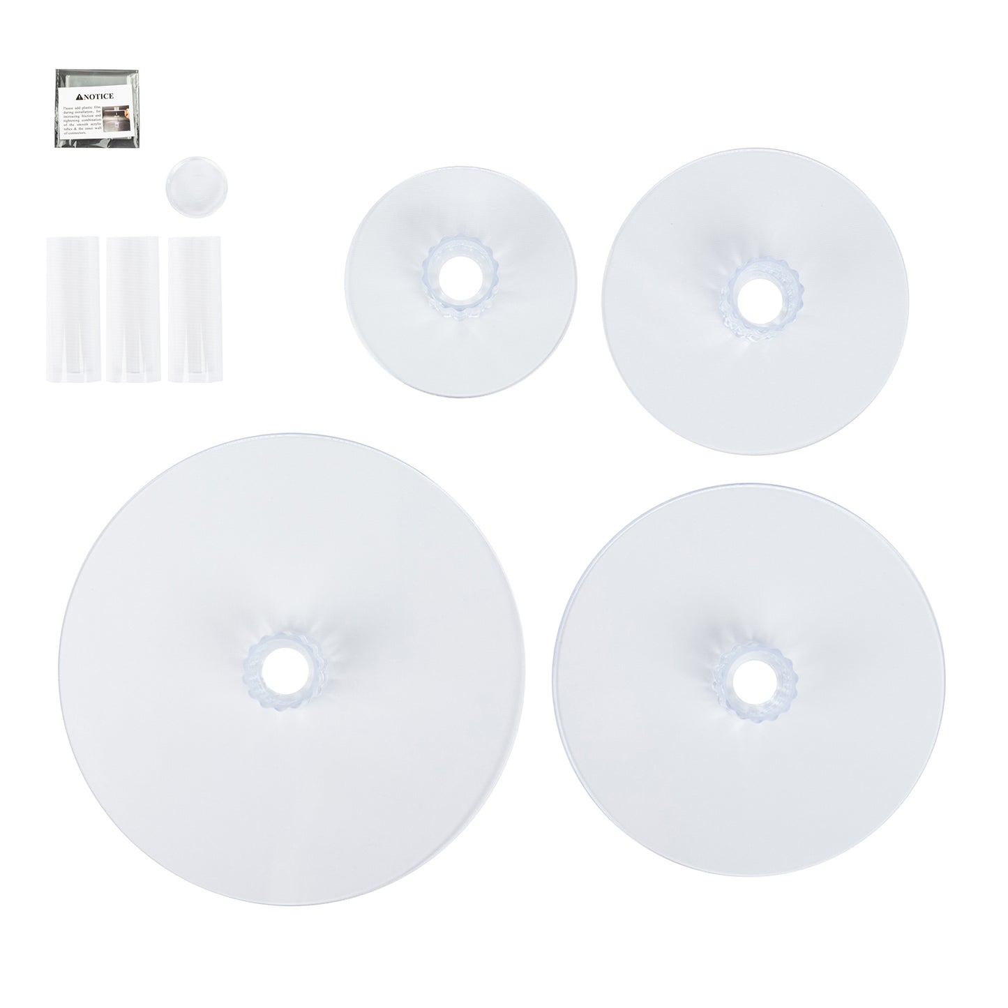 4-Tier Clear Round Acrylic Cupcake Tower Stand, Heavy Duty Cake Stand Dessert Display with Film Sheets - 14" Tall