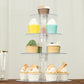 4-Tier Clear Round Acrylic Cupcake Tower Stand, Heavy Duty Cake Stand Dessert Display with Film Sheets - 14" Tall