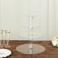 4-Tier Clear Round Acrylic Cupcake Tower Stand, Heavy Duty Cake Stand Dessert Display with Film Sheets - 14" Tall