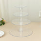 4-Tier Clear Round Acrylic Cupcake Tower Stand, Heavy Duty Cake Stand Dessert Display with Film Sheets - 14" Tall