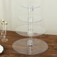 4-Tier Clear Round Acrylic Cupcake Tower Stand, Heavy Duty Cake Stand Dessert Display with Film Sheets - 14" Tall