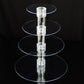 4-Tier Clear Round Acrylic Cupcake Tower Stand, Heavy Duty Cake Stand Dessert Display with Film Sheets - 14" Tall
