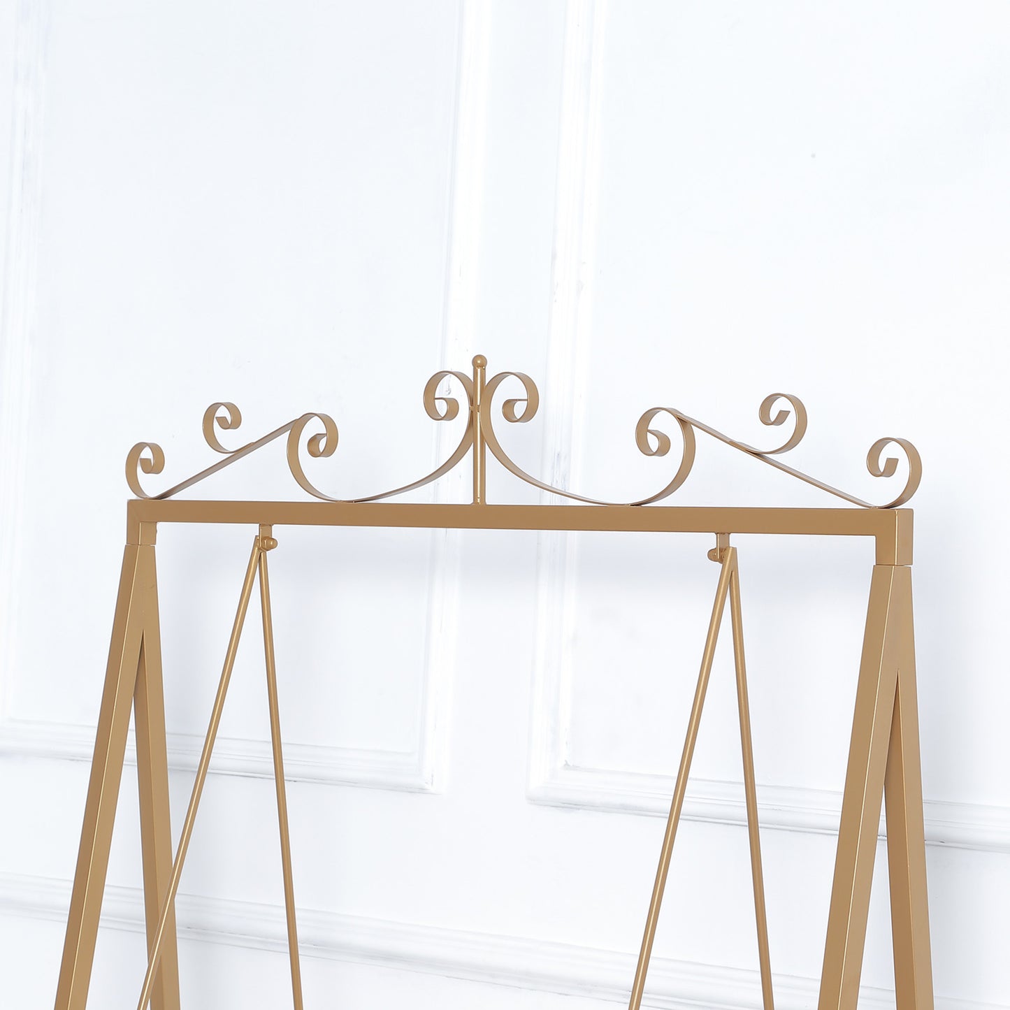 6ft Tall Gold Metal Elegant Hanging Cake Swing Floor Stand, Dessert Display Serving Station