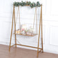 6ft Tall Gold Metal Elegant Hanging Cake Swing Floor Stand, Dessert Display Serving Station