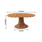 Natural rattan wicker pedestal cupcake stand, 12" round rustic display.