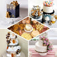 Silver faux pearl balls cake topper picks for cupcake decor, assorted sizes.