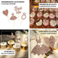 24 Pack Rose Gold Glitter Bridal Shower Cupcake Topper Picks Set, Wedding Cake Decoration Supplies - Assorted Styles