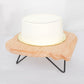 12" Square Natural Wood Slice Cake Cupcake Stand, Cheese Board Serving Tray, Rustic Wooden Centerpiece With Hairpin Legs