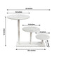 3-Tier Whitewash Wooden Cupcake Tower Dessert Stand, Farmhouse Style Cake Stand With Round Beaded Rim Tiered Trays - 24"x16"
