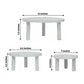 Whitewash wooden pedestal cupcake stands, stackable, set of 3.