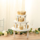Whitewash wooden pedestal cupcake stands with removable legs, displaying cupcakes.