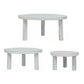 Whitewash wooden pedestal cupcake stands, stackable and rustic, in three sizes. #whtbkgd