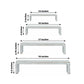 Whitewash wooden display risers set of 4, rustic farmhouse style.