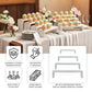 Set of 4 whitewash wooden display risers for rustic decor.