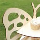 3-Tier Natural Butterfly Wooden Dessert Display Stand, 24" Rustic Cupcake Stand Shelf Rack